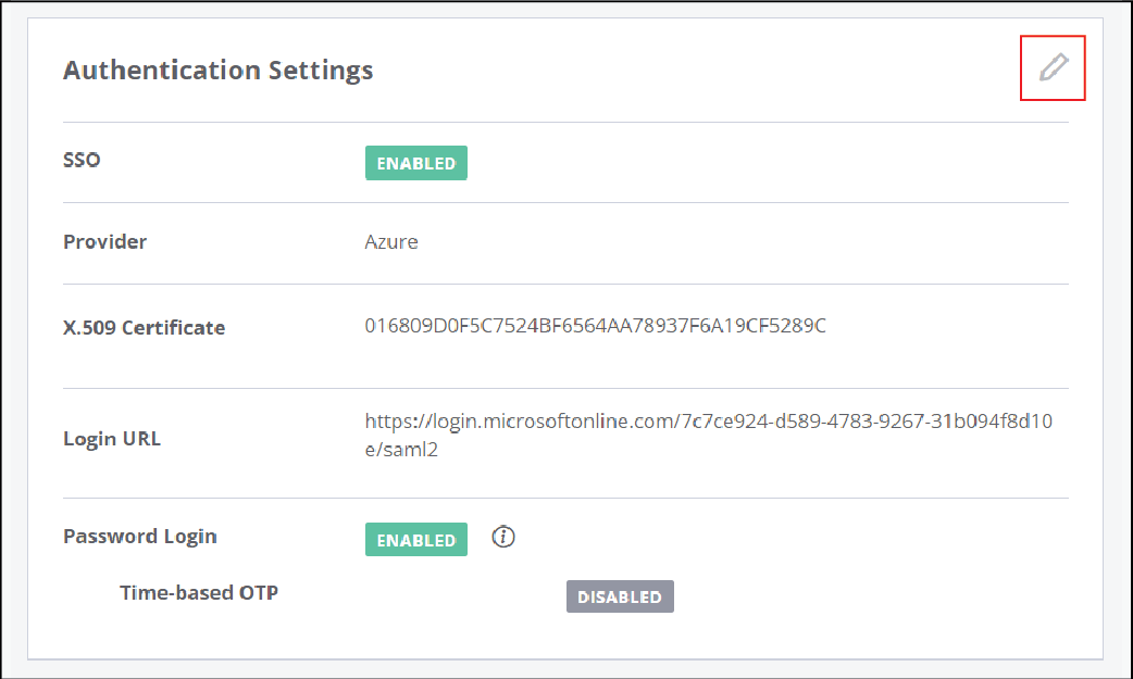 screenshot of edit button for authentication settings