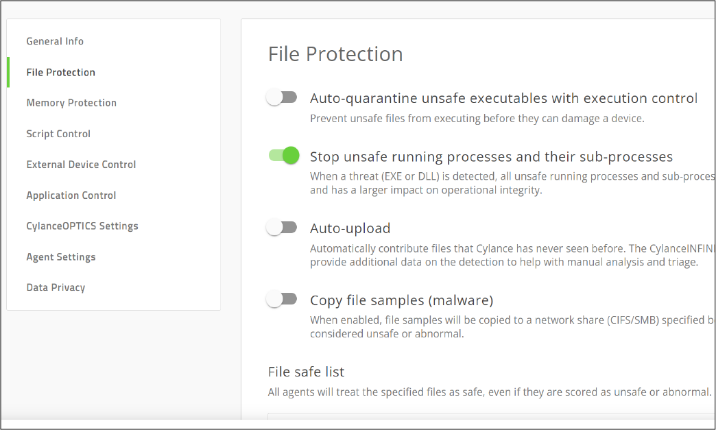 Screenshot of configuring template settings for the linked policy template
